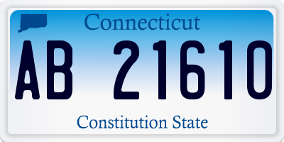 CT license plate AB21610