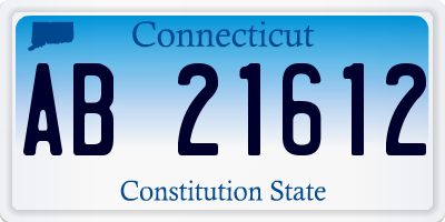 CT license plate AB21612