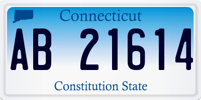 CT license plate AB21614