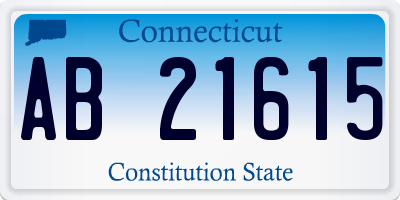 CT license plate AB21615