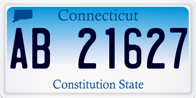 CT license plate AB21627