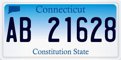 CT license plate AB21628