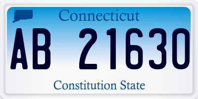 CT license plate AB21630