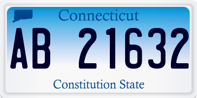 CT license plate AB21632
