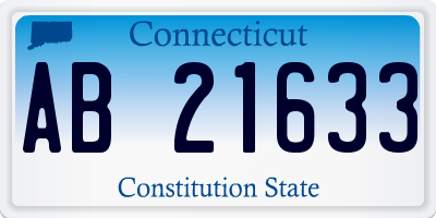 CT license plate AB21633