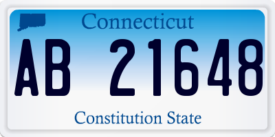 CT license plate AB21648