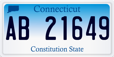 CT license plate AB21649
