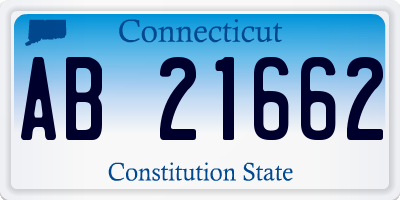 CT license plate AB21662