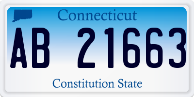 CT license plate AB21663