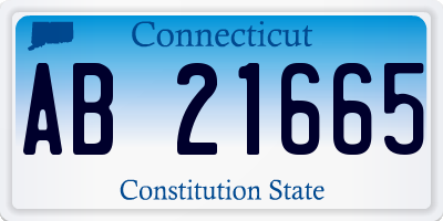 CT license plate AB21665