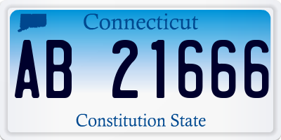 CT license plate AB21666