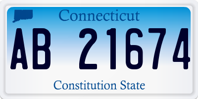 CT license plate AB21674