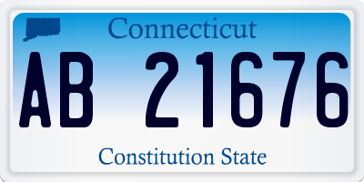 CT license plate AB21676