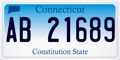 CT license plate AB21689