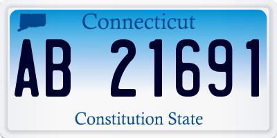 CT license plate AB21691