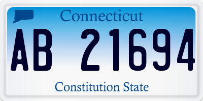 CT license plate AB21694