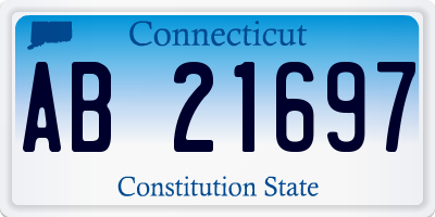 CT license plate AB21697