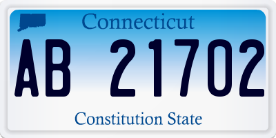 CT license plate AB21702