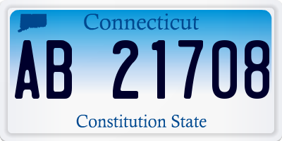 CT license plate AB21708