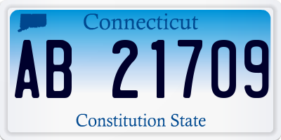 CT license plate AB21709