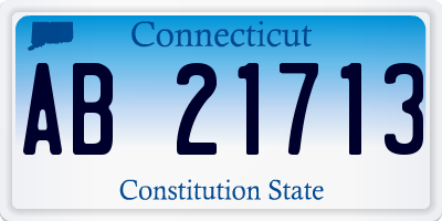 CT license plate AB21713