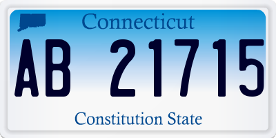 CT license plate AB21715