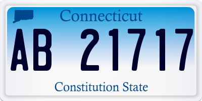 CT license plate AB21717