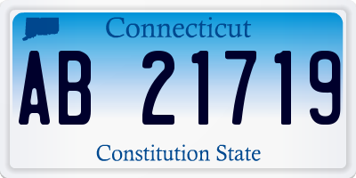 CT license plate AB21719