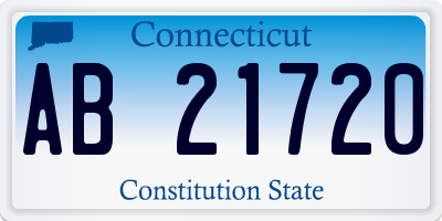 CT license plate AB21720