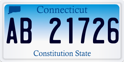 CT license plate AB21726