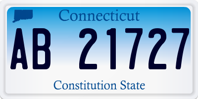 CT license plate AB21727