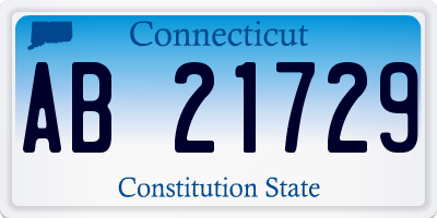 CT license plate AB21729
