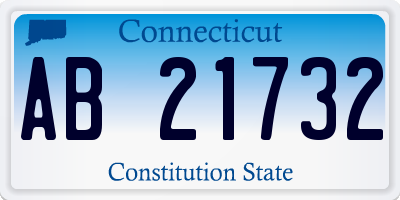 CT license plate AB21732