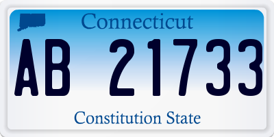CT license plate AB21733