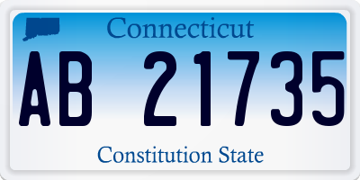 CT license plate AB21735