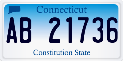 CT license plate AB21736