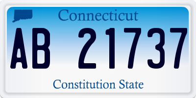 CT license plate AB21737