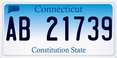 CT license plate AB21739