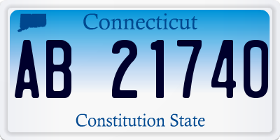 CT license plate AB21740