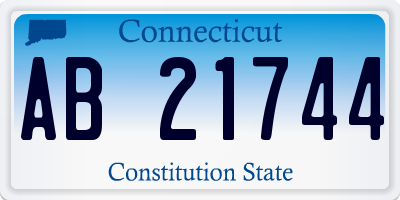 CT license plate AB21744