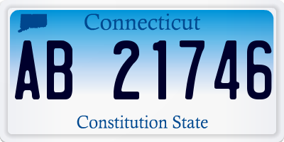 CT license plate AB21746