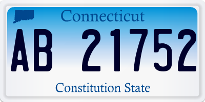 CT license plate AB21752