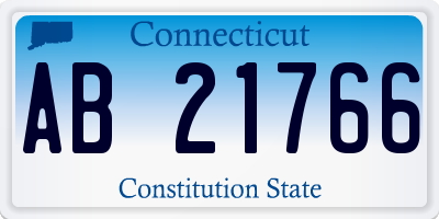 CT license plate AB21766