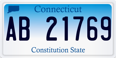 CT license plate AB21769