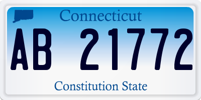 CT license plate AB21772