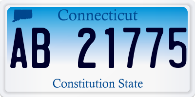 CT license plate AB21775