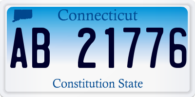 CT license plate AB21776