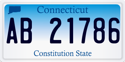 CT license plate AB21786