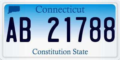 CT license plate AB21788