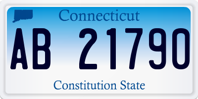 CT license plate AB21790